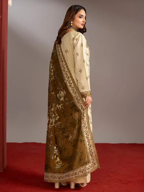 Saffron Embroidered Viscose Collection 2025 Vol-03 by Azam Arts (D-01)