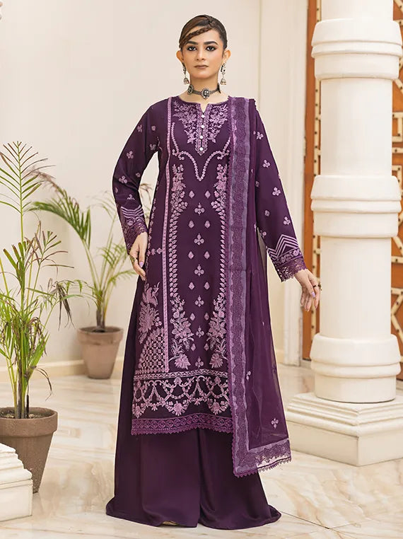 Saffron Embroidered Viscose Collection 2025 by Azam Arts (D-1905)