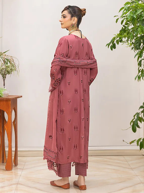 Saffron Embroidered Viscose Collection 2025 by Azam Arts (D-1907)