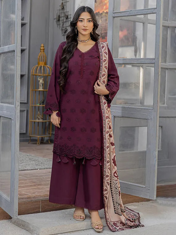 Saffron by Azam Arts Chickenkari Collection 2025 (D-01)