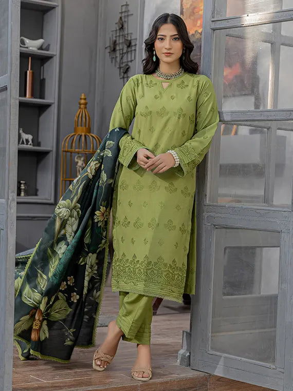 Saffron by Azam Arts Chickenkari Collection 2025 (D-02)