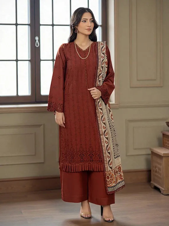 Saffron by Azam Arts Chickenkari Collection 2025 (D-05)