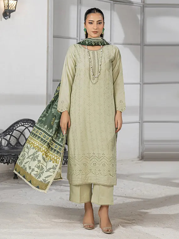 Saffron by Azam Arts Chickenkari Collection 2025 (D-07)