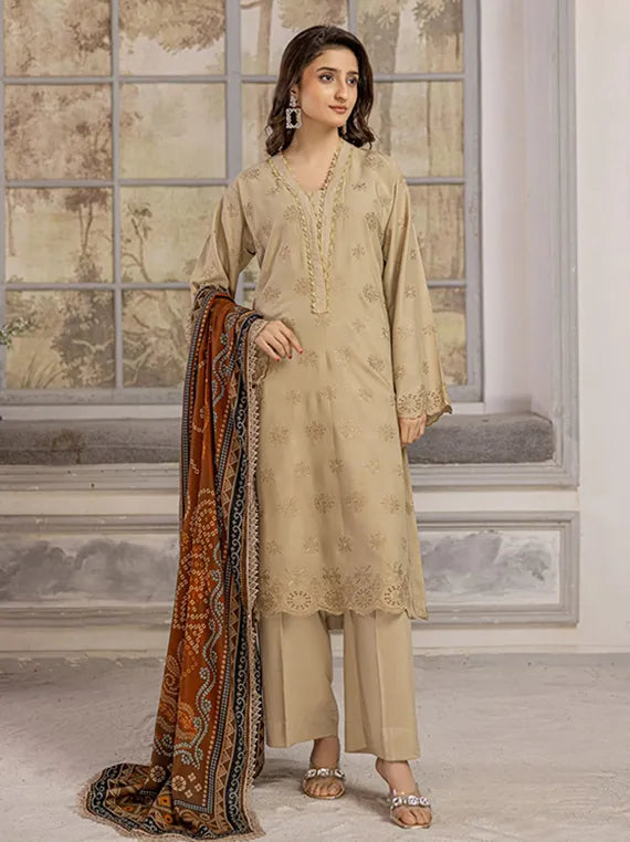 Saffron by Azam Arts Chickenkari Collection 2025 (D-12)