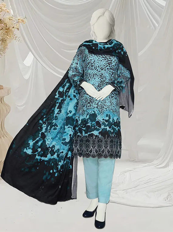 Saljan Embroidered Printed Winter Slub Collection 2025 by ABC (D-411)