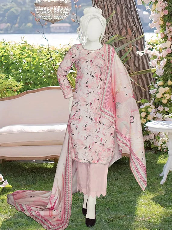 Sameeha Printed Peach Leather Collection 2025 by ABC (D-570)