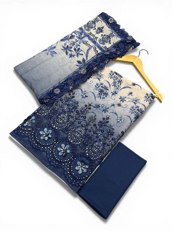 Sanober Embroidered Lawn By ABC Edit 2026 Vol-26DB22 (D-01)