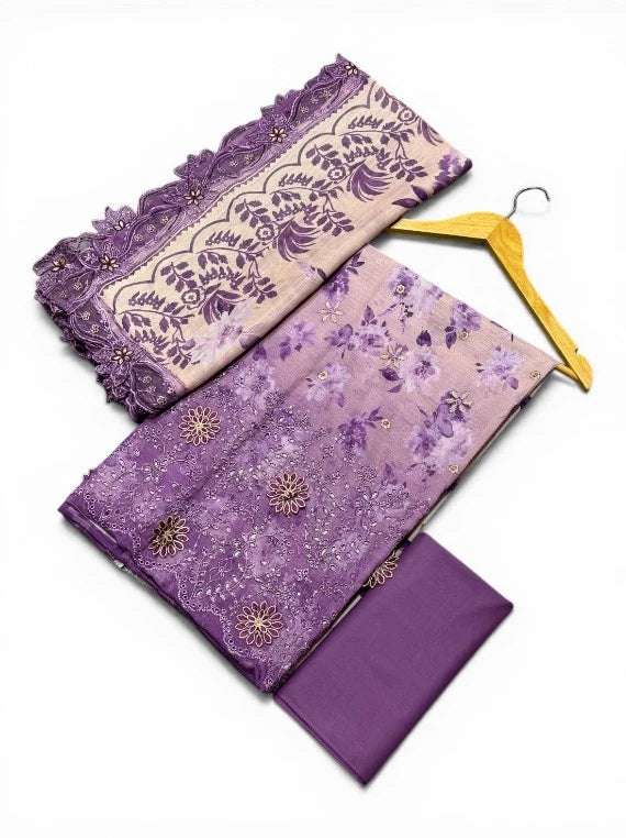 Sanober Embroidered Lawn By ABC Edit 2026 Vol-26DB22 (D-08)