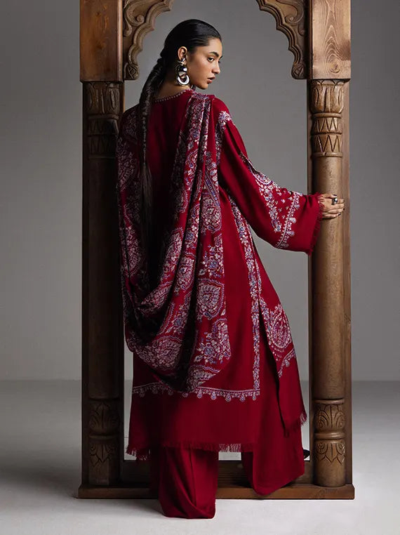 Saraab by Zara Shahjahan Unstitched Luxury Marina Collection 26 (QIRMIZ-D7)