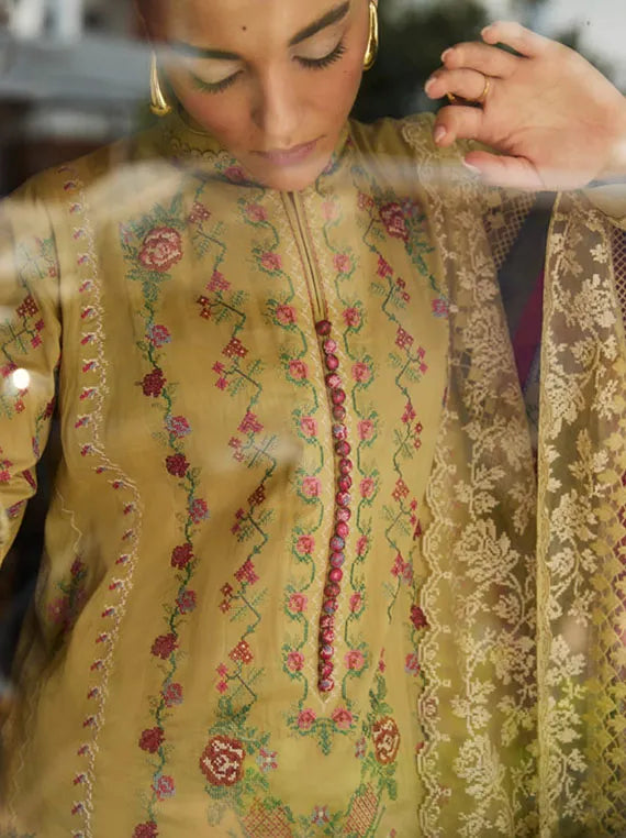 Satori Luxury Lawn Collection 2025 By Zara Shahjahan (HIKARI-7B)