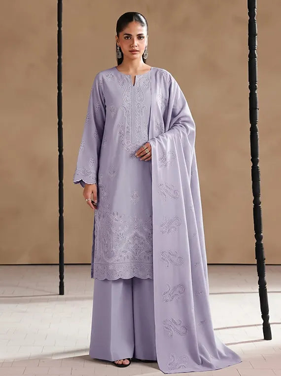 Seher by Eleganza Embroidered Peach Unstitched Collection'26 Vol-128 (D-01)