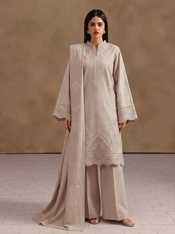 Seher by Eleganza Embroidered Peach Unstitched Collection'26 Vol-128 (D-04)