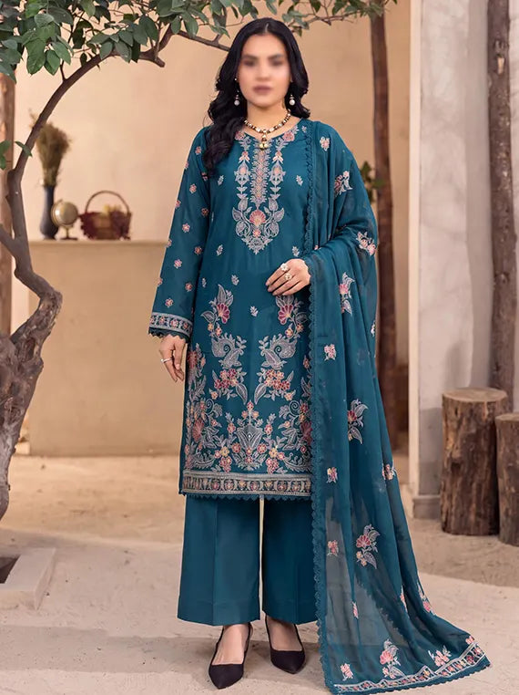 Seran by Fantak Unstitched Karandi Lawn Collection'26 V-525 (D-01)