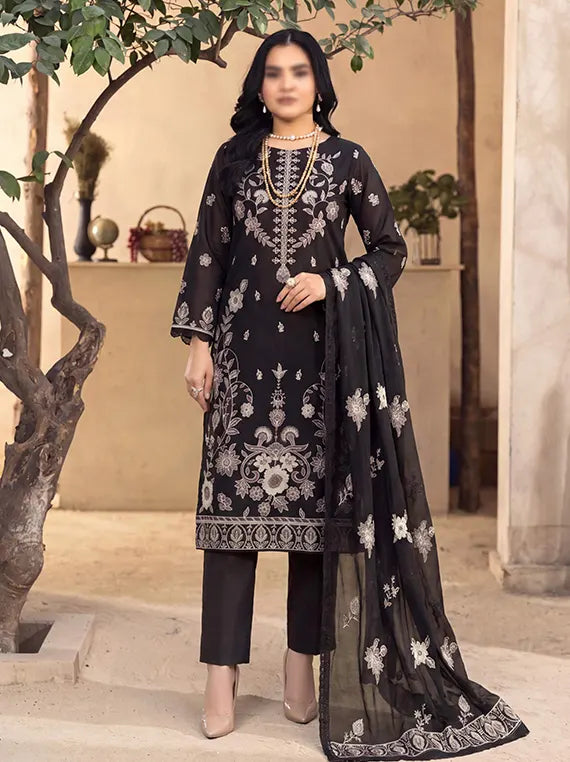 Seran by Fantak Unstitched Karandi Lawn Collection'26 V-525 (D-02)
