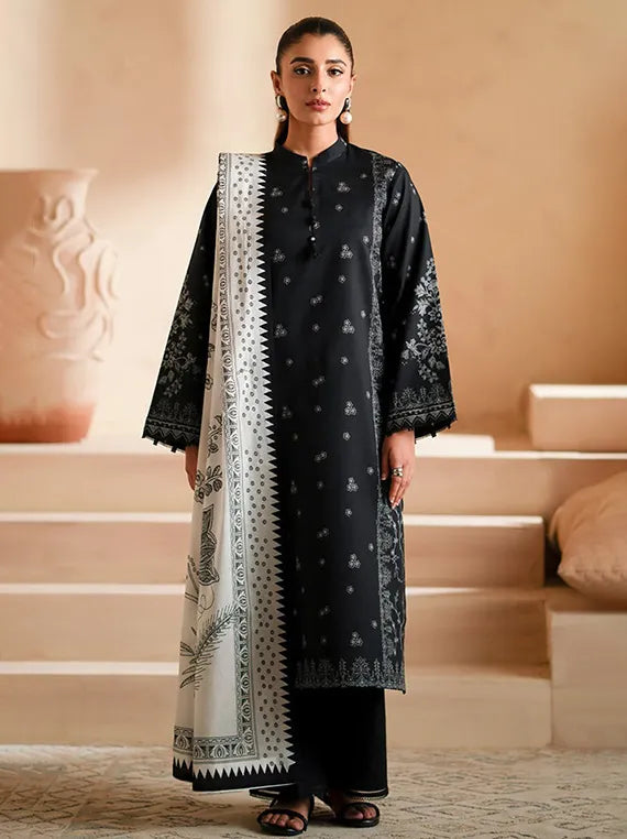 Seran Summer Luxury Lawn Collection 2025 (D-09 OMBRE)