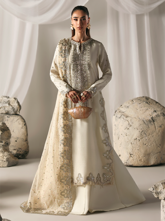Serein By Emaan Adeel Premium Embroidered Raw Silk Collection 2025 (MISTY DAWN)