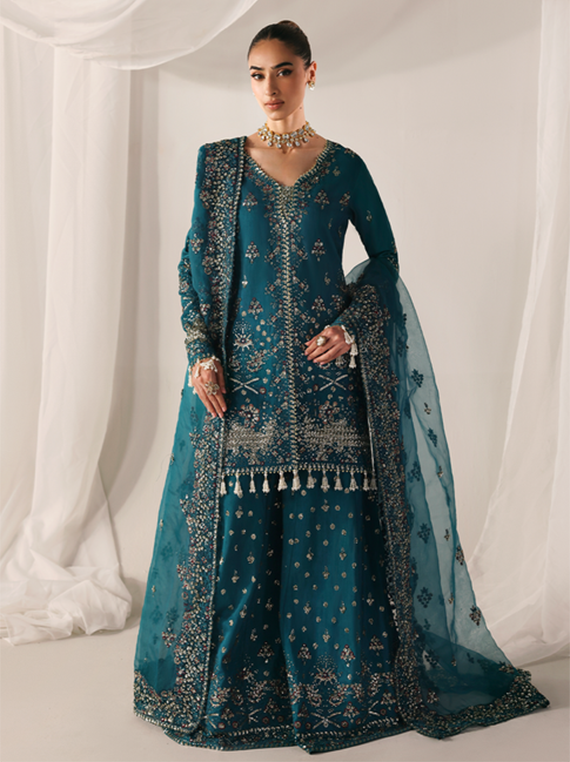 Serein By Emaan Adeel Premium Embroidered Raw Silk Collection 2025 (MOONLIT NIGHT)