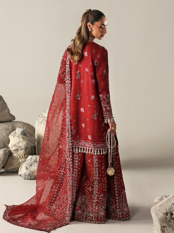 Serein By Emaan Adeel Premium Embroidered Raw Silk Collection 2025 (SERENITY BLOOM)