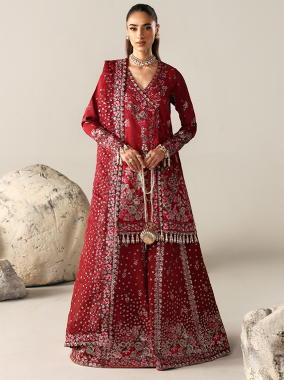 Serein By Emaan Adeel Premium Embroidered Raw Silk Collection 2025 (SERENITY BLOOM)