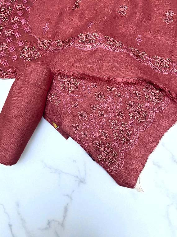 Serenique Embroidered Peach Leather Edit25 Vol-25DU13 (25DU13-02)