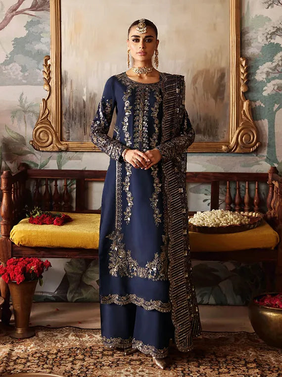 Shagna by Ramsha Embroidered Raw Silk Collection 2025 (S-01)