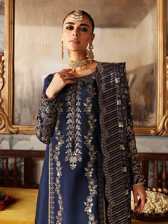 Shagna by Ramsha Embroidered Raw Silk Collection 2025 (S-01)