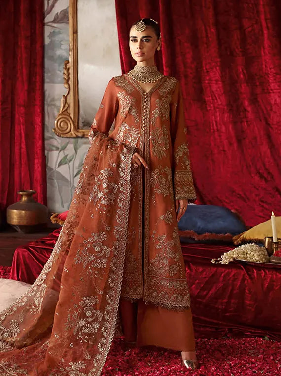 Shagna by Ramsha Embroidered Raw Silk Collection 2025 (S-02)