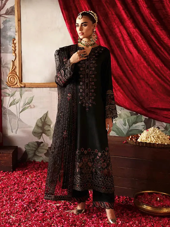 Shagna by Ramsha Embroidered Raw Silk Collection 2025 (S-05)