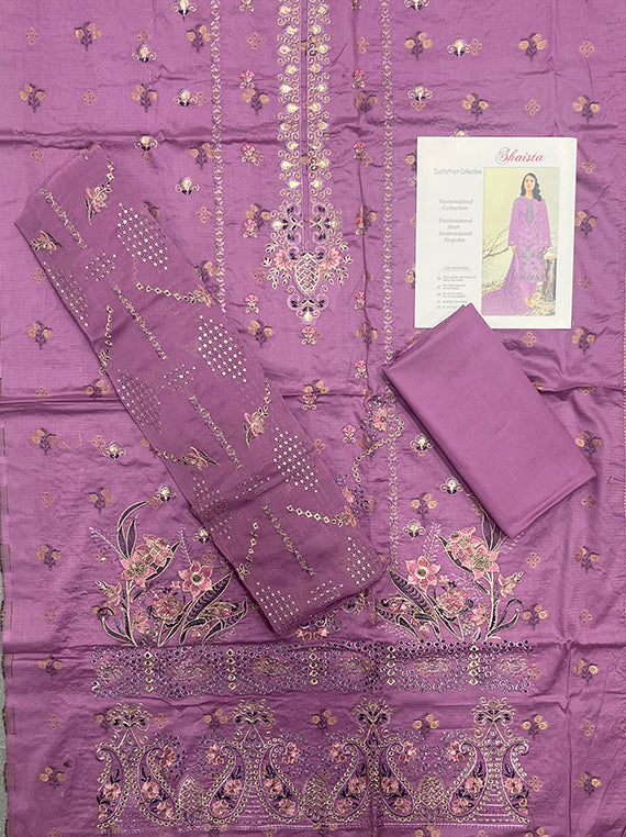 Shaista Embroidered Lawn Edit25 Vol-PU08 (PU08-01)