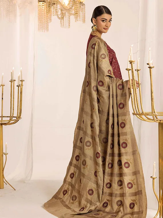 Shaista Supreme Kashmiri Embroidered Peach Collection 2025 (D-100)