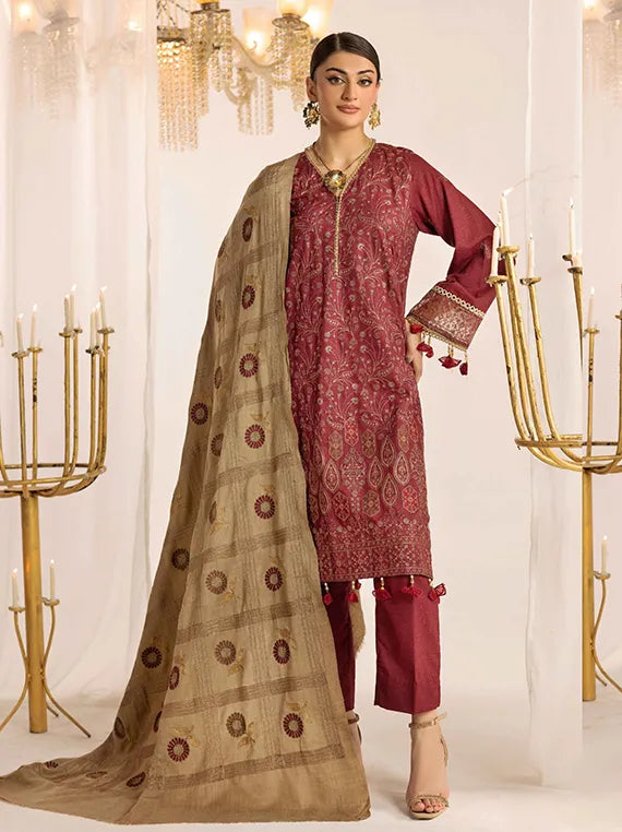 Shaista Supreme Kashmiri Embroidered Peach Collection 2025 (D-100)