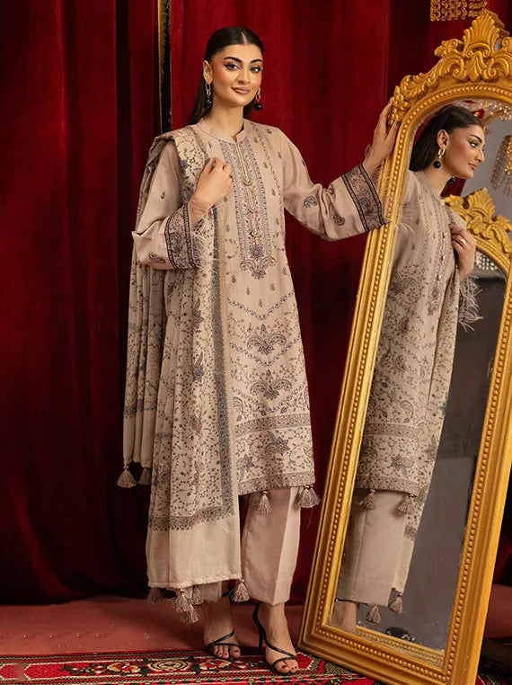 Shaista Supreme Kashmiri Embroidered Peach Collection 2025 (D-102)