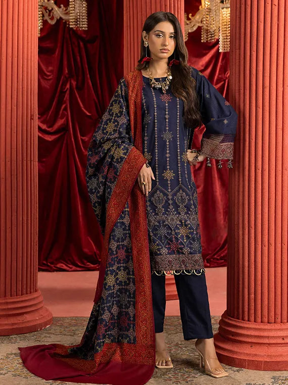 Shaista Supreme Kashmiri Embroidered Peach Collection 2025 (D-107)