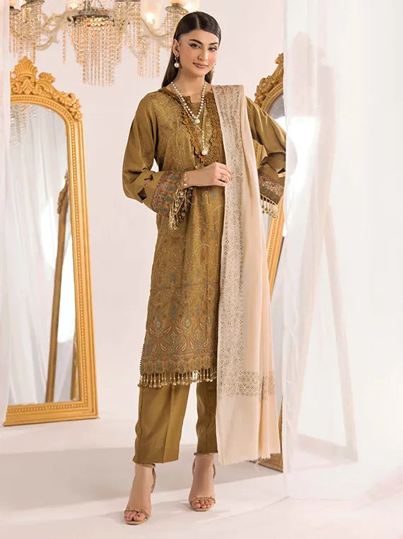 Shaista Supreme Kashmiri Embroidered Peach Collection 2025 (D-96)