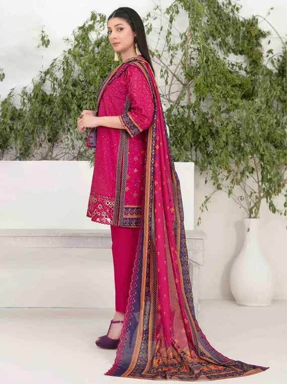 Shazmina Embroidered Lawn Collection 2025 By Tawakkal Fabric (D-1050)