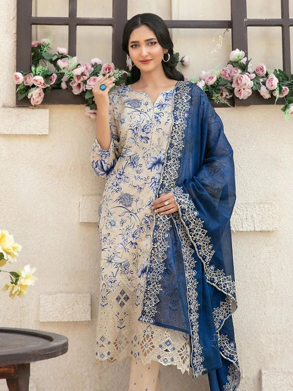 Shehrnaaz by Tawakkal Fabrics Embroidered Lawn Collection 2026 (D-2956)