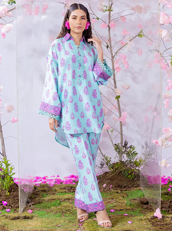 Sibel 2Pcs Silk Lawn Collection 2024 By Salitex (WUS3BS24SI20UT)