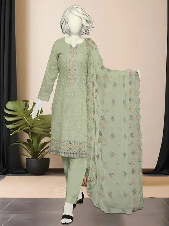 Signature Embroidered Karandi Collection 2025 by ABC (D-02)