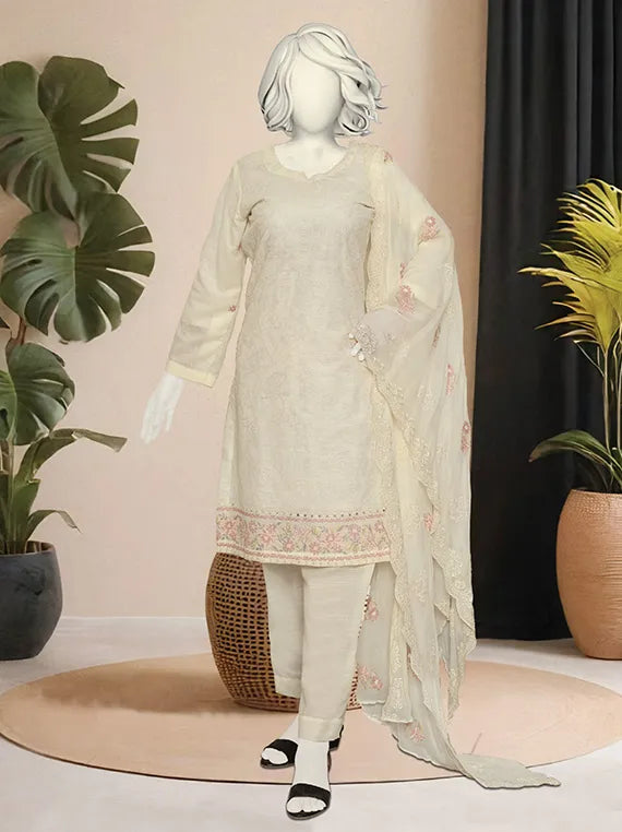 Signature Embroidered Karandi Collection 2025 by ABC (D-05)