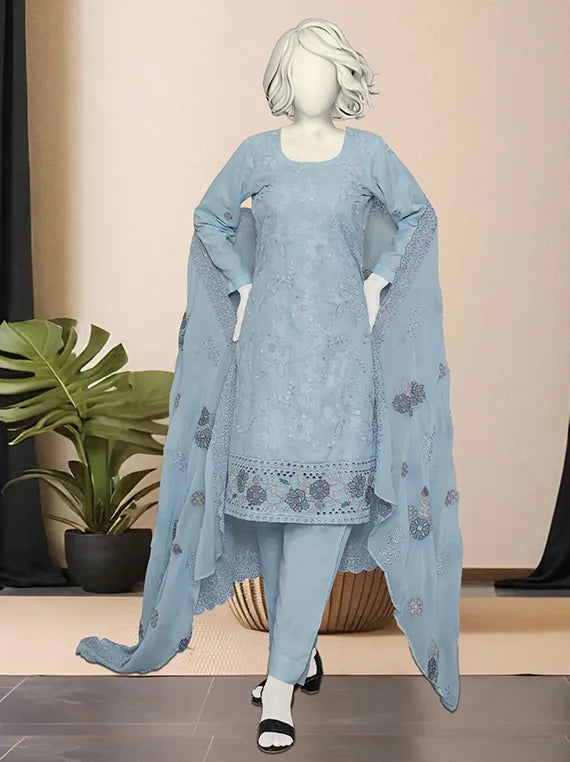 Signature Embroidered Karandi Collection 2025 by ABC (D-08)