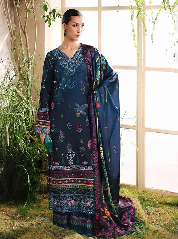 Silah Printed & Embroidered Raw Silk Collection 2025 by RajBari (D-02)