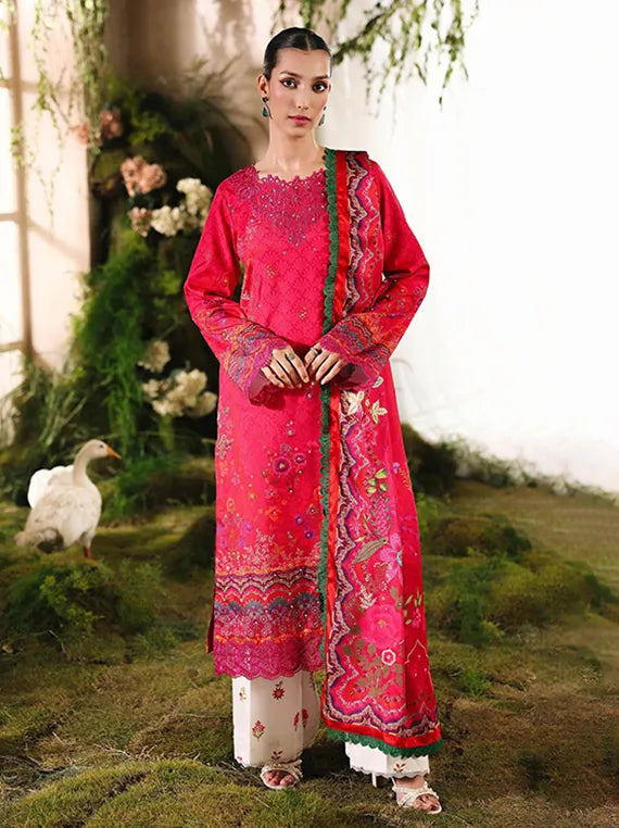 Silah Printed & Embroidered Raw Silk Collection 2025 by RajBari (D-05)