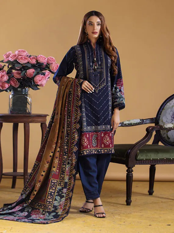 Sitra Studio Printed Dhanak Collection 2024 (D-02)
