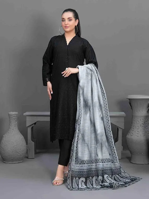 Siyah Embroidered Schiffli Lawn Collection 2024 (D-3573)