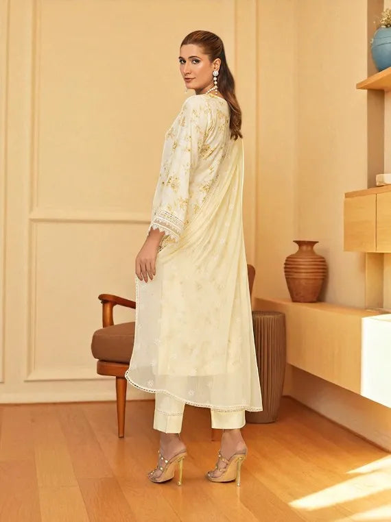 Smile Chikankaari Printed by Azam Arts Collection 2025 (Article-08)