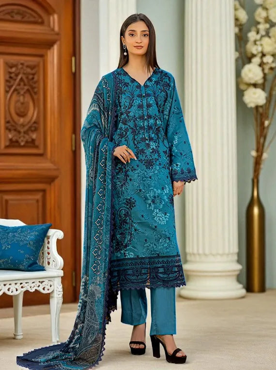 Smile by Azam Arts Printed Embroidered Viscose Collection 2025 (D-1937)
