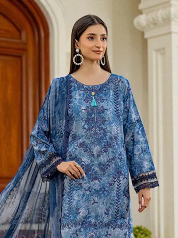 Smile by Azam Arts Printed Embroidered Viscose Collection 2025 (D-1939)