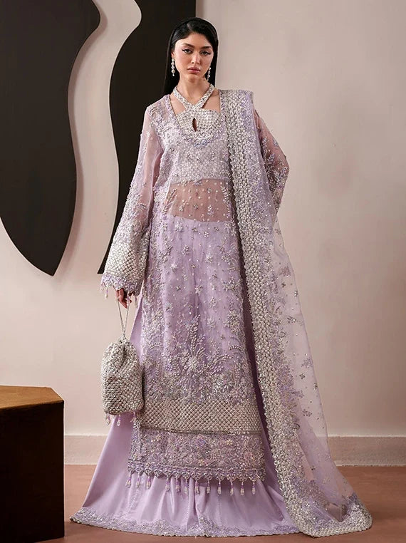 Starlit Jewels Embroidered Organza Collection 2026 by Emaan Adeel (Lapis)