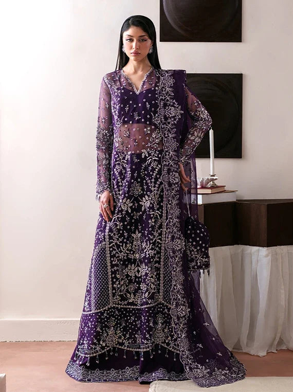 Starlit Jewels Embroidered Organza Collection 2026 by Emaan Adeel (Tourmaline)