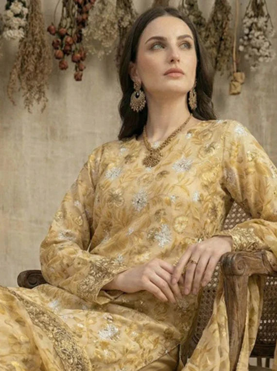 Subrang by Resham Kari Lawn Collection 2026 Series-01 (D-08)